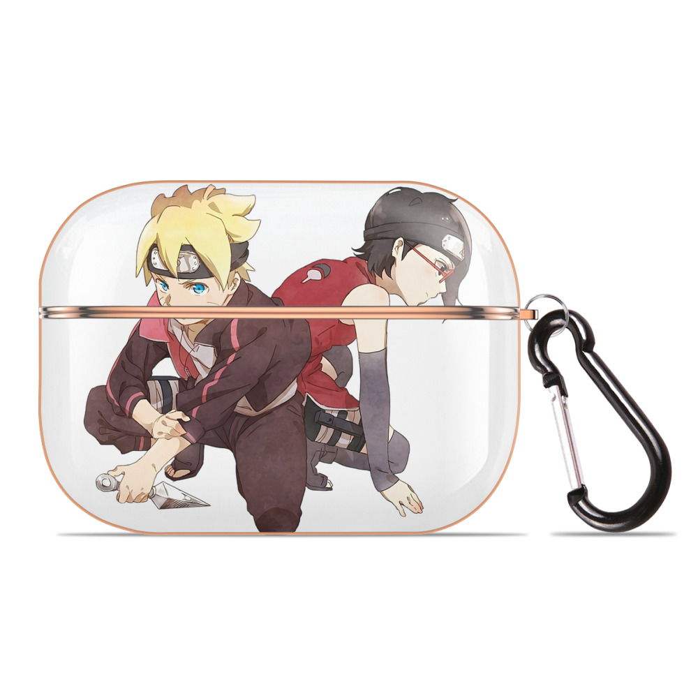 （画像用） NARUTO -ナルト- うちは サラダ Uchiha Sarada 【AirPods Pro用】ハードシェル保護ケース｜耐衝撃・防指紋・カラビナ付き商品仕様