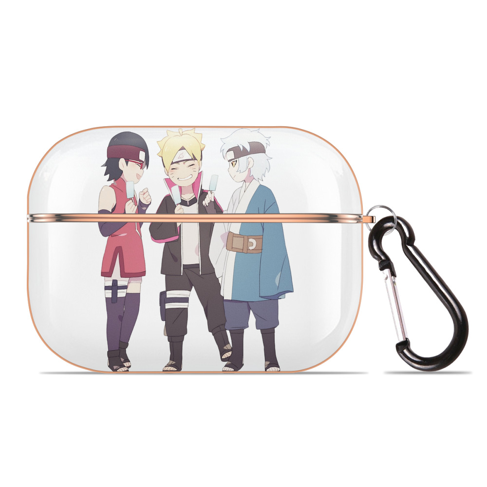 （画像用） NARUTO -ナルト- うちは サラダ Uchiha Sarada 【AirPods Pro用】ハードシェル保護ケース｜耐衝撃・防指紋・カラビナ付き商品仕様
