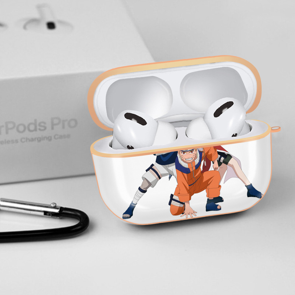 NARUTO -ナルト- うずまき ナルト Uzumaki Naruto 【AirPods Pro用】ハードシェル保護ケース｜耐衝撃・防指紋・カラビナ付き商品仕様