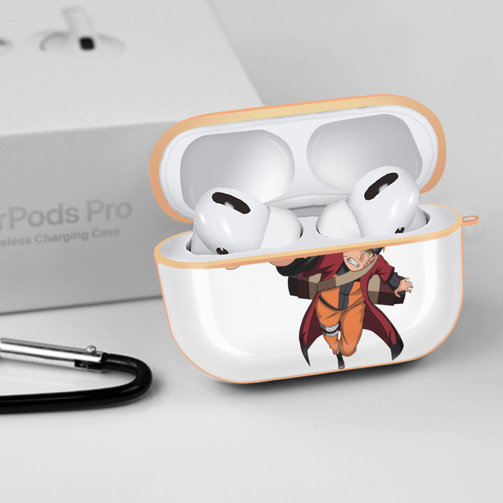 NARUTO -ナルト- うずまき ナルト Uzumaki Naruto 【AirPods Pro用】ハードシェル保護ケース｜耐衝撃・防指紋・カラビナ付き商品仕様