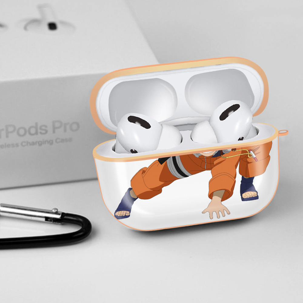 NARUTO -ナルト- うずまき ナルト Uzumaki Naruto 【AirPods Pro用】ハードシェル保護ケース｜耐衝撃・防指紋・カラビナ付き商品仕様