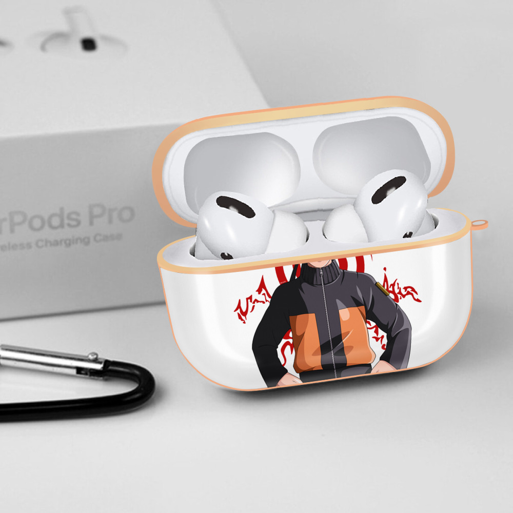 NARUTO -ナルト- うずまき ナルト Uzumaki Naruto 【AirPods Pro用】ハードシェル保護ケース｜耐衝撃・防指紋・カラビナ付き商品仕様