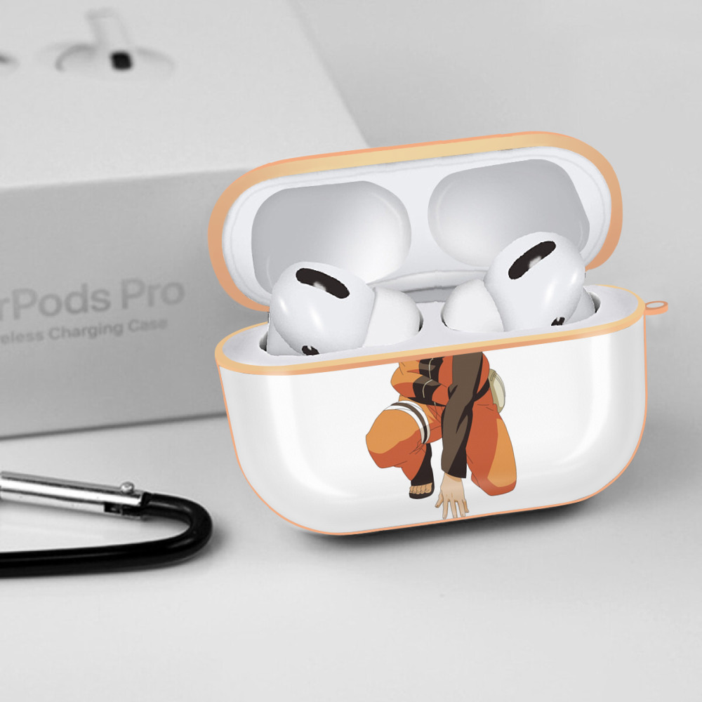 NARUTO -ナルト- うずまき ナルト Uzumaki Naruto 【AirPods Pro用】ハードシェル保護ケース｜耐衝撃・防指紋・カラビナ付き商品仕様