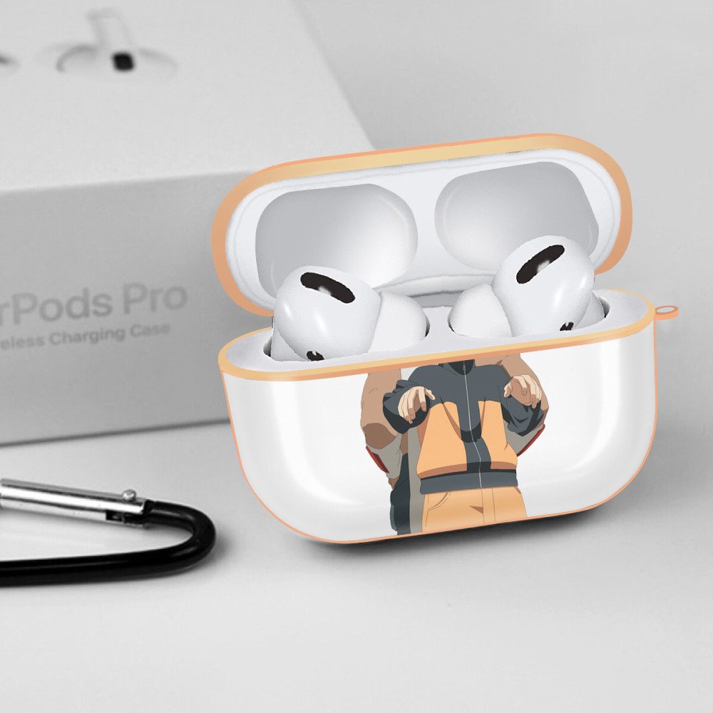 NARUTO -ナルト- うずまき ナルト Uzumaki Naruto 【AirPods Pro用】ハードシェル保護ケース｜耐衝撃・防指紋・カラビナ付き商品仕様