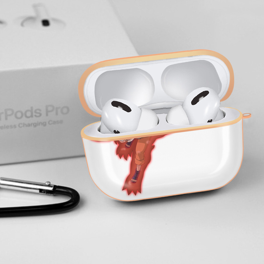 NARUTO -ナルト- うずまき ナルト Uzumaki Naruto 【AirPods Pro用】ハードシェル保護ケース｜耐衝撃・防指紋・カラビナ付き商品仕様