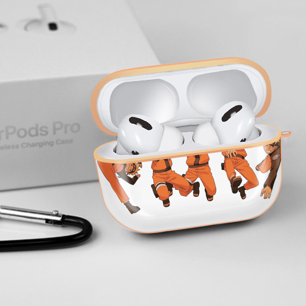 NARUTO -ナルト- うずまき ナルト Uzumaki Naruto 【AirPods Pro用】ハードシェル保護ケース｜耐衝撃・防指紋・カラビナ付き商品仕様