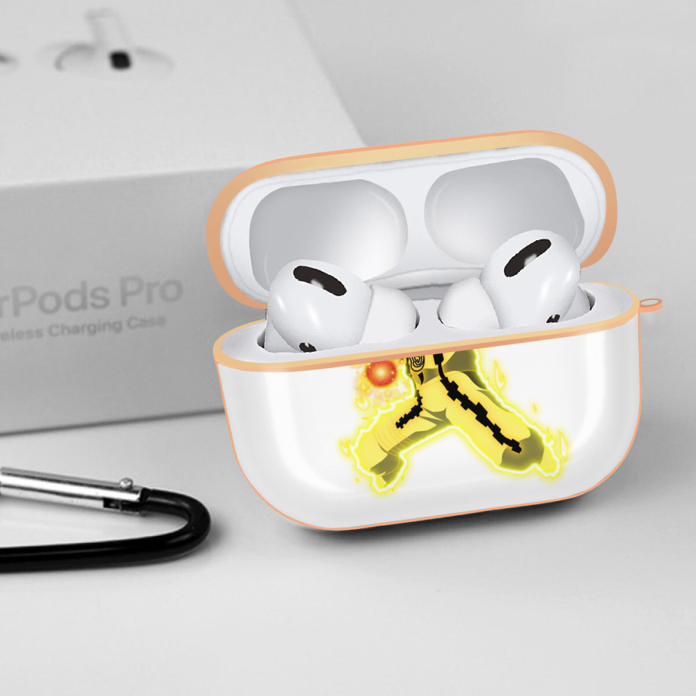 NARUTO -ナルト- うずまき ナルト Uzumaki Naruto 【AirPods Pro用】ハードシェル保護ケース｜耐衝撃・防指紋・カラビナ付き商品仕様