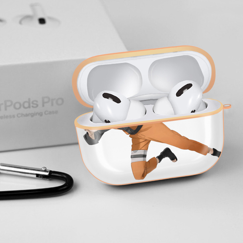 NARUTO -ナルト- うずまき ナルト Uzumaki Naruto 【AirPods Pro用】ハードシェル保護ケース｜耐衝撃・防指紋・カラビナ付き商品仕様