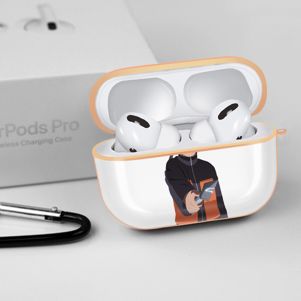 NARUTO -ナルト- うずまき ナルト Uzumaki Naruto 【AirPods Pro用】ハードシェル保護ケース｜耐衝撃・防指紋・カラビナ付き商品仕様