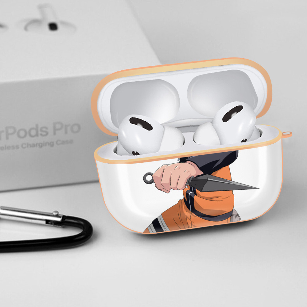 NARUTO -ナルト- うずまき ナルト Uzumaki Naruto 【AirPods Pro用】ハードシェル保護ケース｜耐衝撃・防指紋・カラビナ付き商品仕様