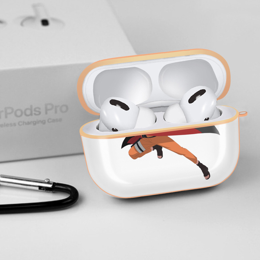 NARUTO -ナルト- うずまき ナルト Uzumaki Naruto 【AirPods Pro用】ハードシェル保護ケース｜耐衝撃・防指紋・カラビナ付き商品仕様