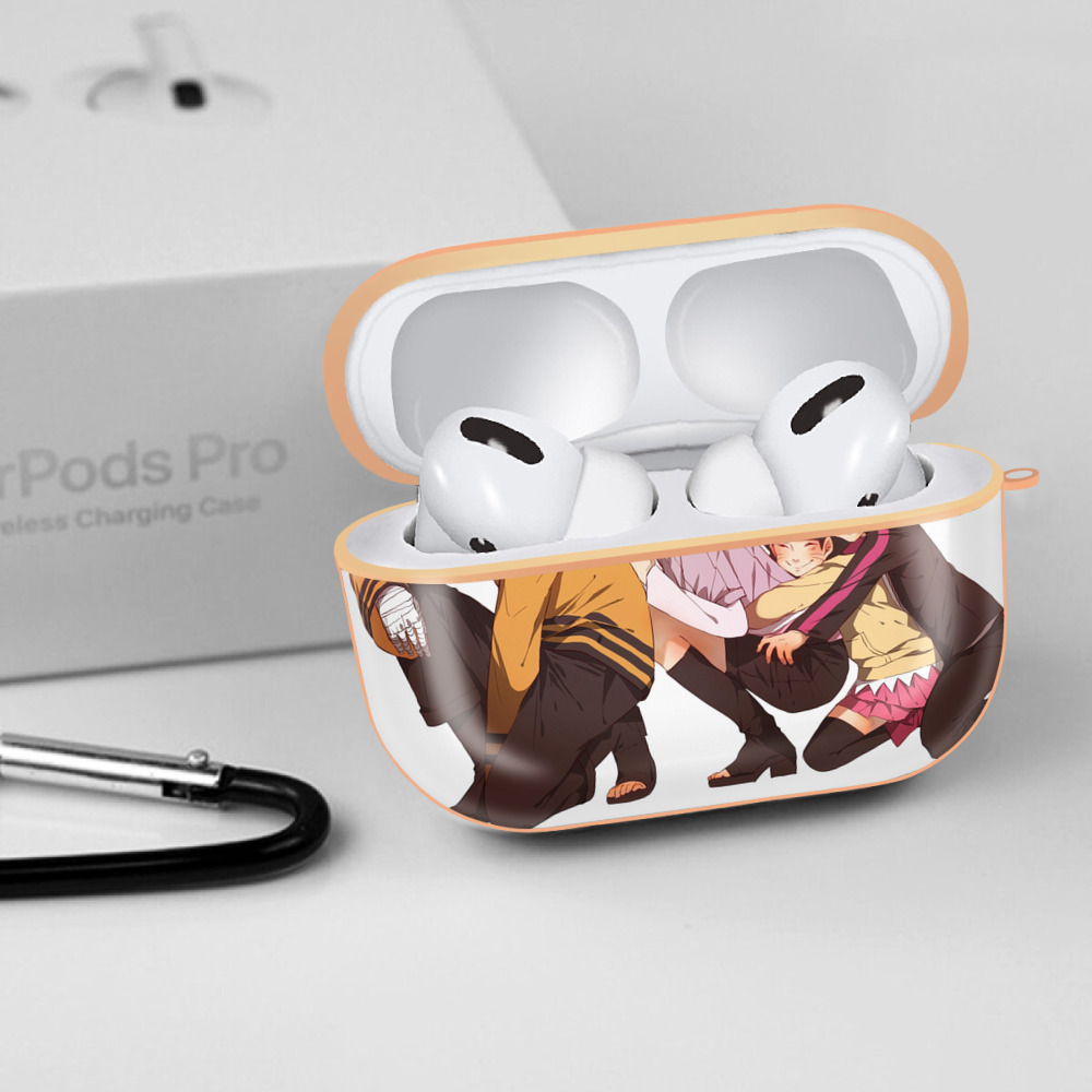 NARUTO -ナルト- うずまき ナルト Uzumaki Naruto 【AirPods Pro用】ハードシェル保護ケース｜耐衝撃・防指紋・カラビナ付き商品仕様