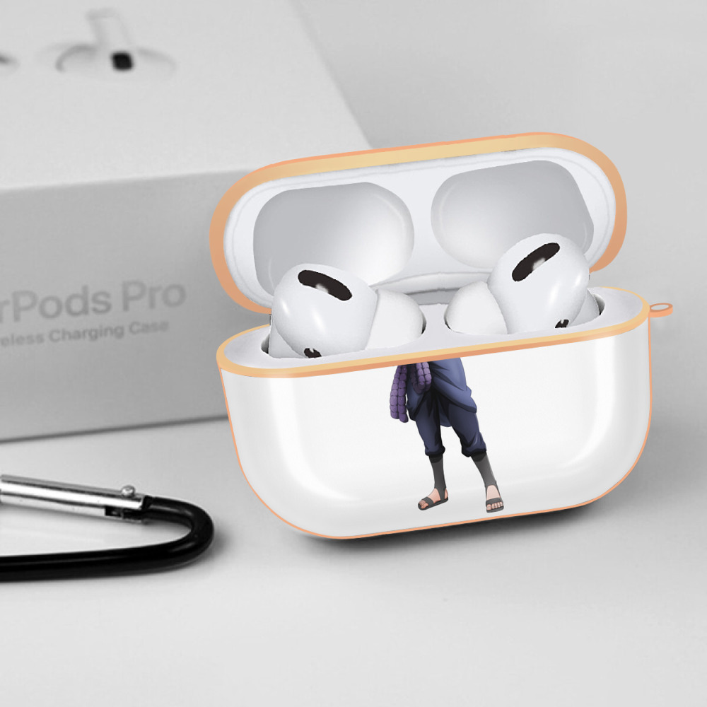 NARUTO -ナルト- うちは サスケ Uchiha Sasuke 【AirPods Pro用】ハードシェル保護ケース｜耐衝撃・防指紋・カラビナ付き商品仕様