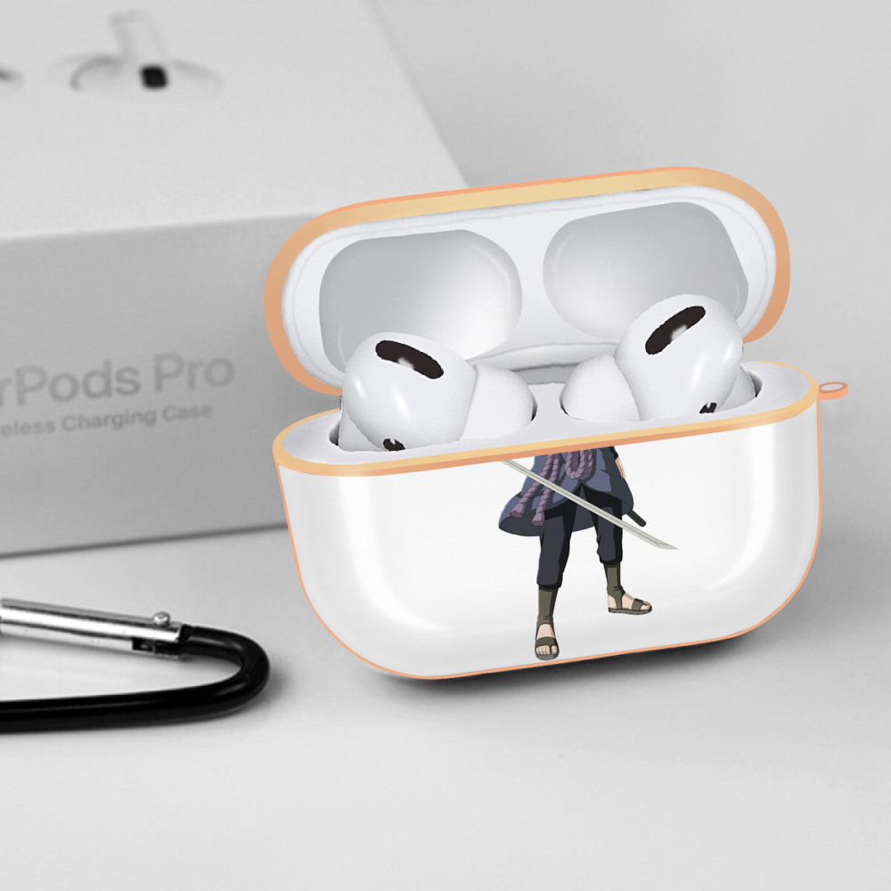 NARUTO -ナルト- うちは サスケ Uchiha Sasuke 【AirPods Pro用】ハードシェル保護ケース｜耐衝撃・防指紋・カラビナ付き商品仕様
