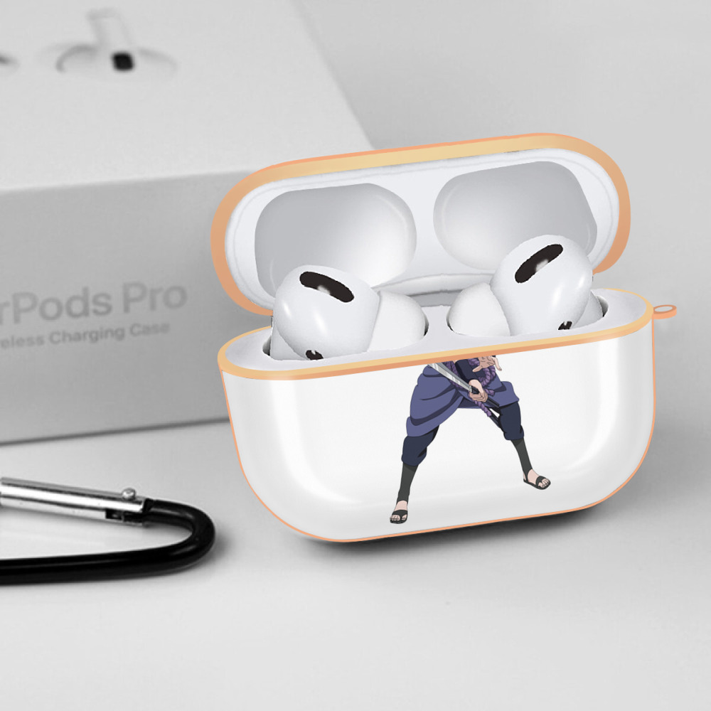 NARUTO -ナルト- うちは サスケ Uchiha Sasuke 【AirPods Pro用】ハードシェル保護ケース｜耐衝撃・防指紋・カラビナ付き商品仕様