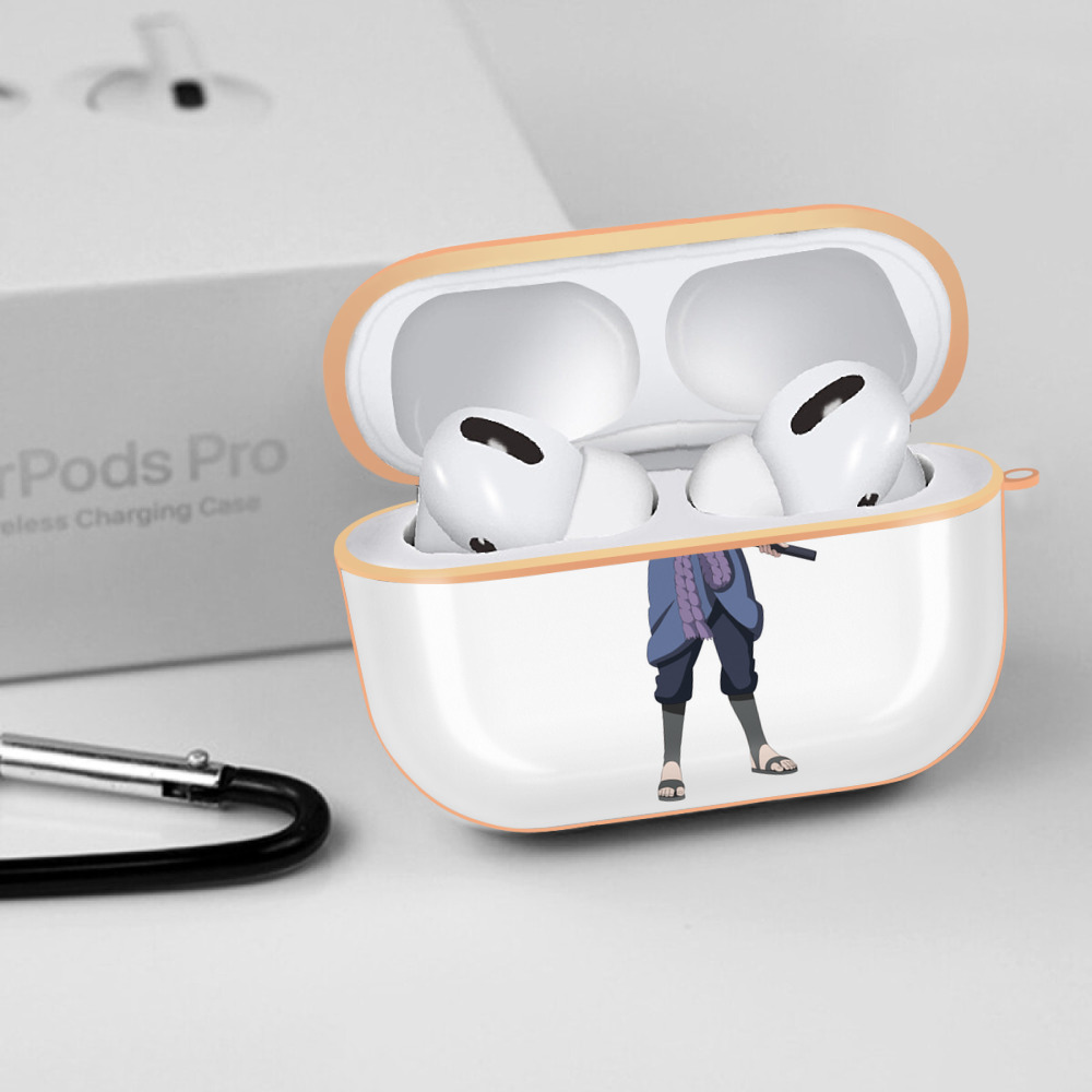 NARUTO -ナルト- うちは サスケ Uchiha Sasuke 【AirPods Pro用】ハードシェル保護ケース｜耐衝撃・防指紋・カラビナ付き商品仕様