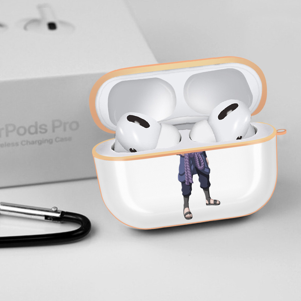 NARUTO -ナルト- うちは サスケ Uchiha Sasuke 【AirPods Pro用】ハードシェル保護ケース｜耐衝撃・防指紋・カラビナ付き商品仕様