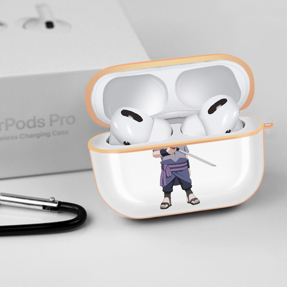 NARUTO -ナルト- うちは サスケ Uchiha Sasuke 【AirPods Pro用】ハードシェル保護ケース｜耐衝撃・防指紋・カラビナ付き商品仕様