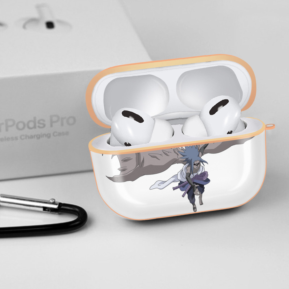 NARUTO -ナルト- うちは サスケ Uchiha Sasuke 【AirPods Pro用】ハードシェル保護ケース｜耐衝撃・防指紋・カラビナ付き商品仕様