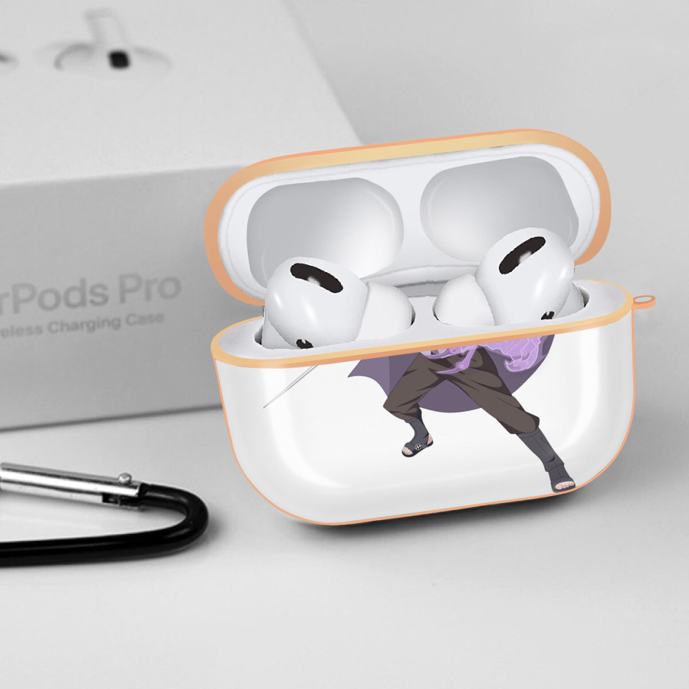 NARUTO -ナルト- うちは サスケ Uchiha Sasuke 【AirPods Pro用】ハードシェル保護ケース｜耐衝撃・防指紋・カラビナ付き商品仕様