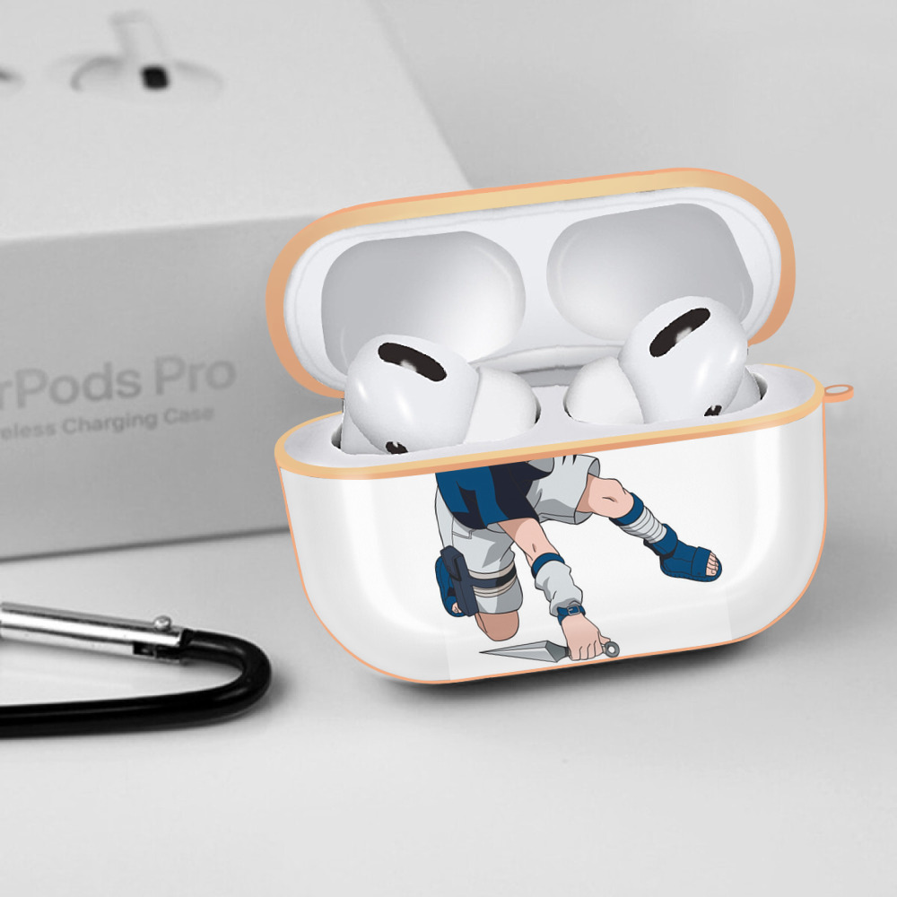 NARUTO -ナルト- うちは サスケ Uchiha Sasuke 【AirPods Pro用】ハードシェル保護ケース｜耐衝撃・防指紋・カラビナ付き商品仕様