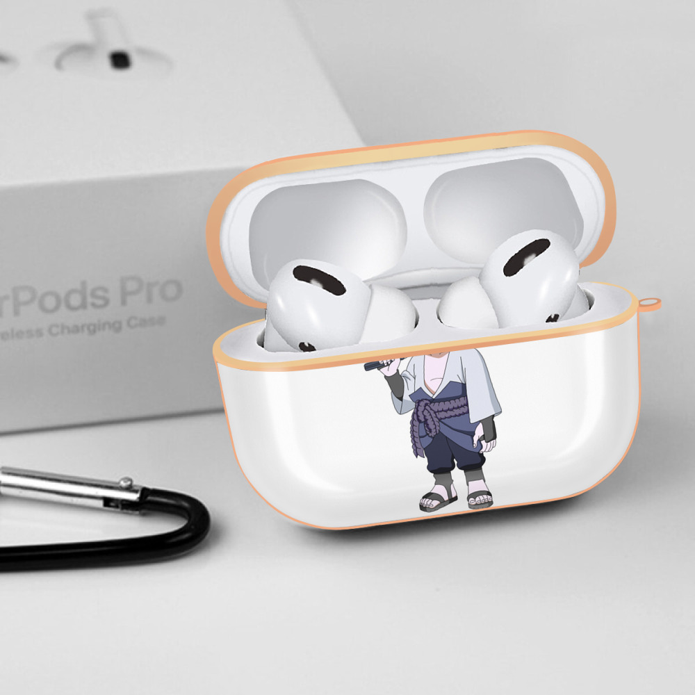 NARUTO -ナルト- うちは サスケ Uchiha Sasuke 【AirPods Pro用】ハードシェル保護ケース｜耐衝撃・防指紋・カラビナ付き商品仕様
