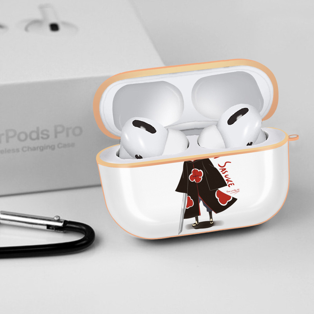 NARUTO -ナルト- うちは サスケ Uchiha Sasuke 【AirPods Pro用】ハードシェル保護ケース｜耐衝撃・防指紋・カラビナ付き商品仕様