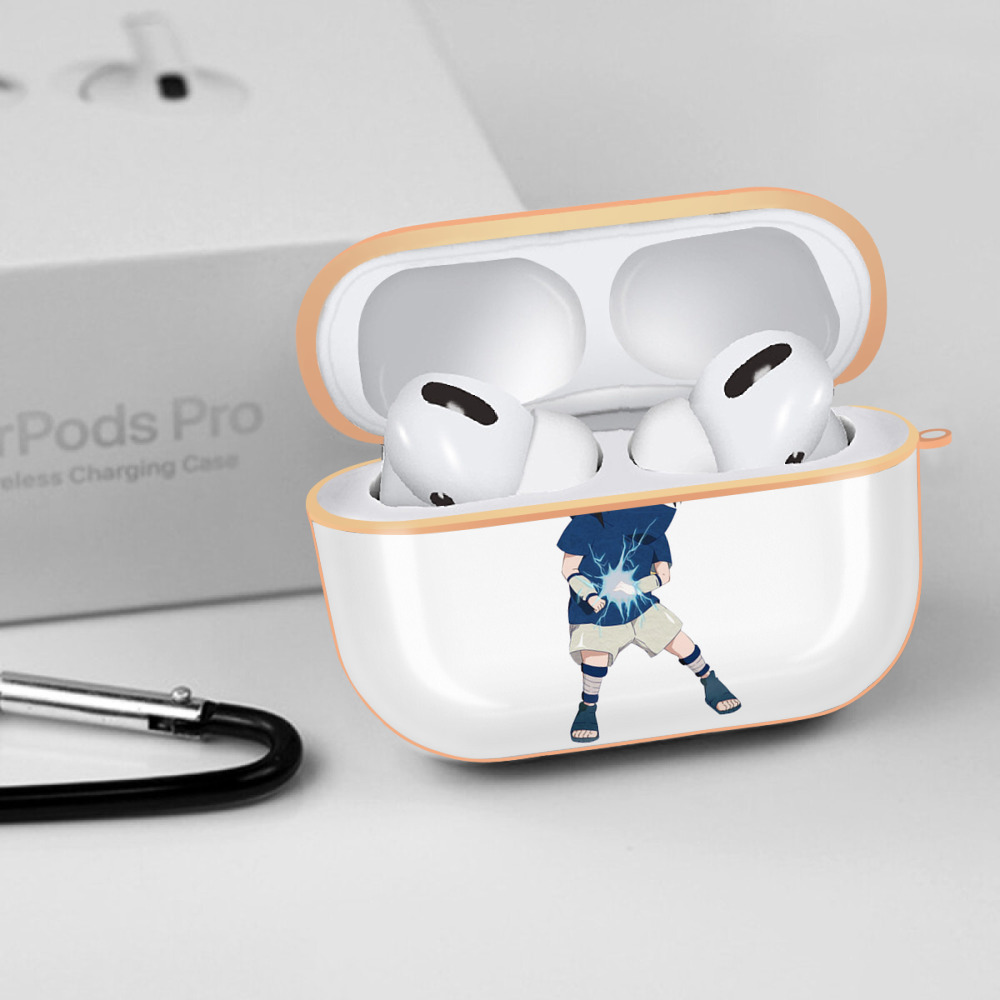 NARUTO -ナルト- うちは サスケ Uchiha Sasuke 【AirPods Pro用】ハードシェル保護ケース｜耐衝撃・防指紋・カラビナ付き商品仕様