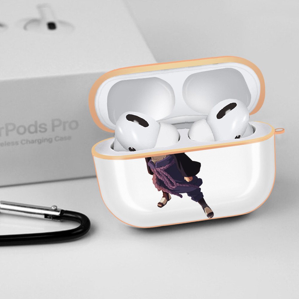 NARUTO -ナルト- うちは サスケ Uchiha Sasuke 【AirPods Pro用】ハードシェル保護ケース｜耐衝撃・防指紋・カラビナ付き商品仕様