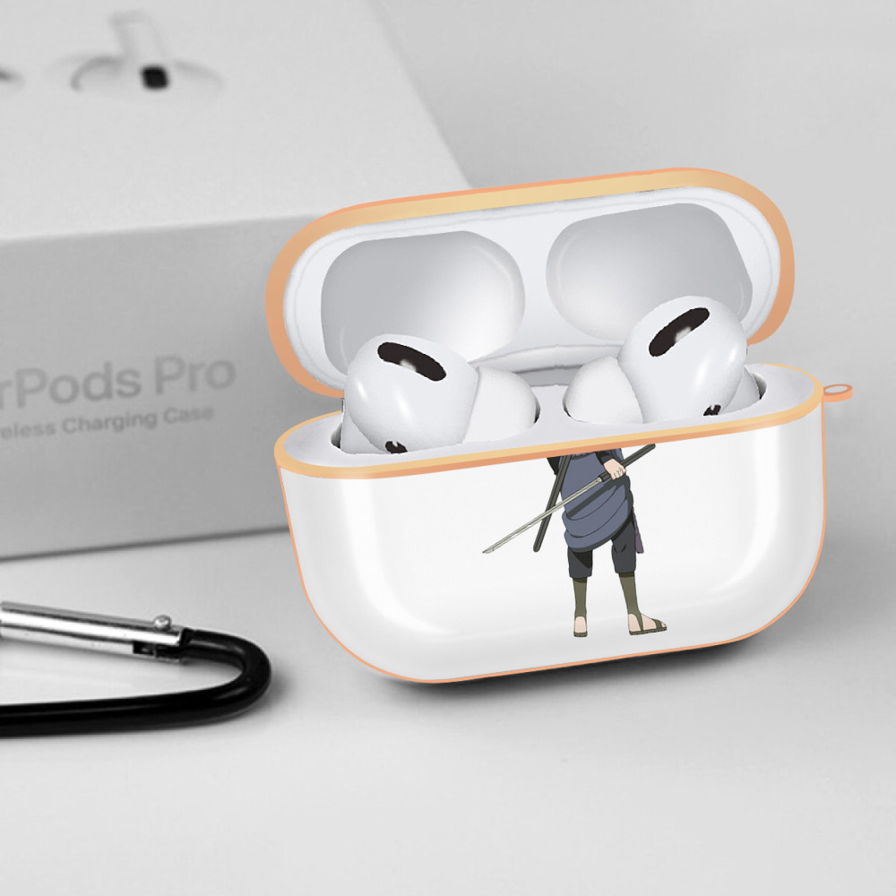 NARUTO -ナルト- うちは サスケ Uchiha Sasuke 【AirPods Pro用】ハードシェル保護ケース｜耐衝撃・防指紋・カラビナ付き商品仕様