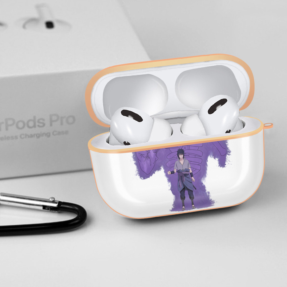 NARUTO -ナルト- うちは サスケ Uchiha Sasuke 【AirPods Pro用】ハードシェル保護ケース｜耐衝撃・防指紋・カラビナ付き商品仕様