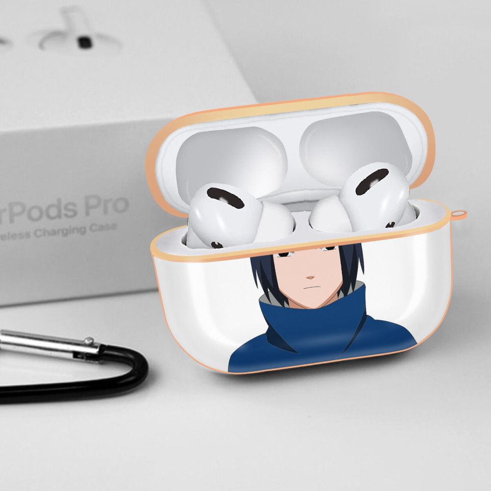 NARUTO -ナルト- うちは サスケ Uchiha Sasuke 【AirPods Pro用】ハードシェル保護ケース｜耐衝撃・防指紋・カラビナ付き商品仕様