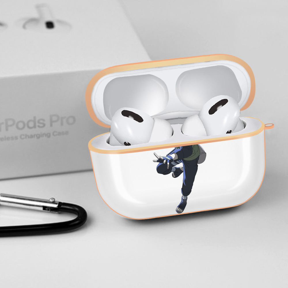 NARUTO -ナルト- はたけ カカシ Hatake Kakashi 【AirPods Pro用】ハードシェル保護ケース｜耐衝撃・防指紋・カラビナ付き商品仕様