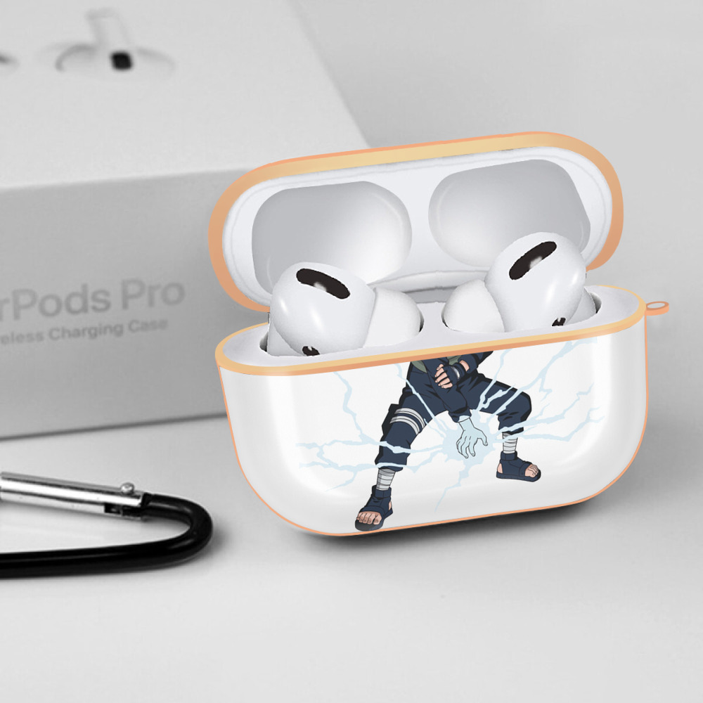 NARUTO -ナルト- はたけ カカシ Hatake Kakashi 【AirPods Pro用】ハードシェル保護ケース｜耐衝撃・防指紋・カラビナ付き商品仕様