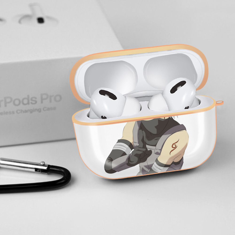 NARUTO -ナルト- はたけ カカシ Hatake Kakashi 【AirPods Pro用】ハードシェル保護ケース｜耐衝撃・防指紋・カラビナ付き商品仕様