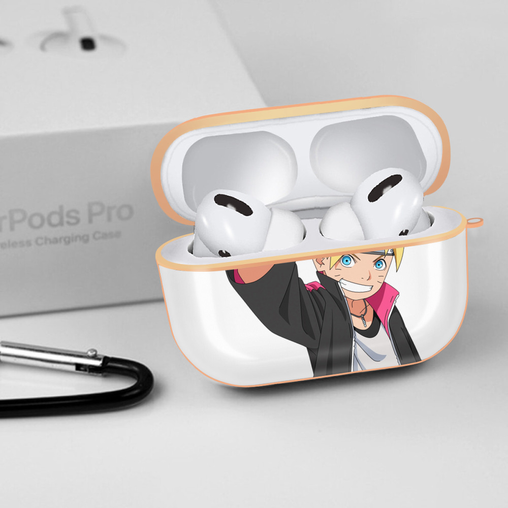 NARUTO -ナルト- うずまき ボルト Uzumaki Boruto 【AirPods Pro用】ハードシェル保護ケース｜耐衝撃・防指紋・カラビナ付き商品仕様