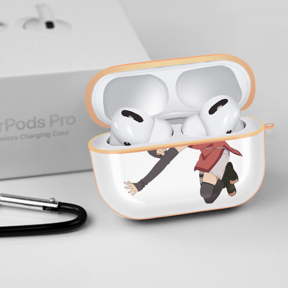 NARUTO -ナルト- うちは サラダ Uchiha Sarada 【AirPods Pro用】ハードシェル保護ケース｜耐衝撃・防指紋・カラビナ付き商品仕様