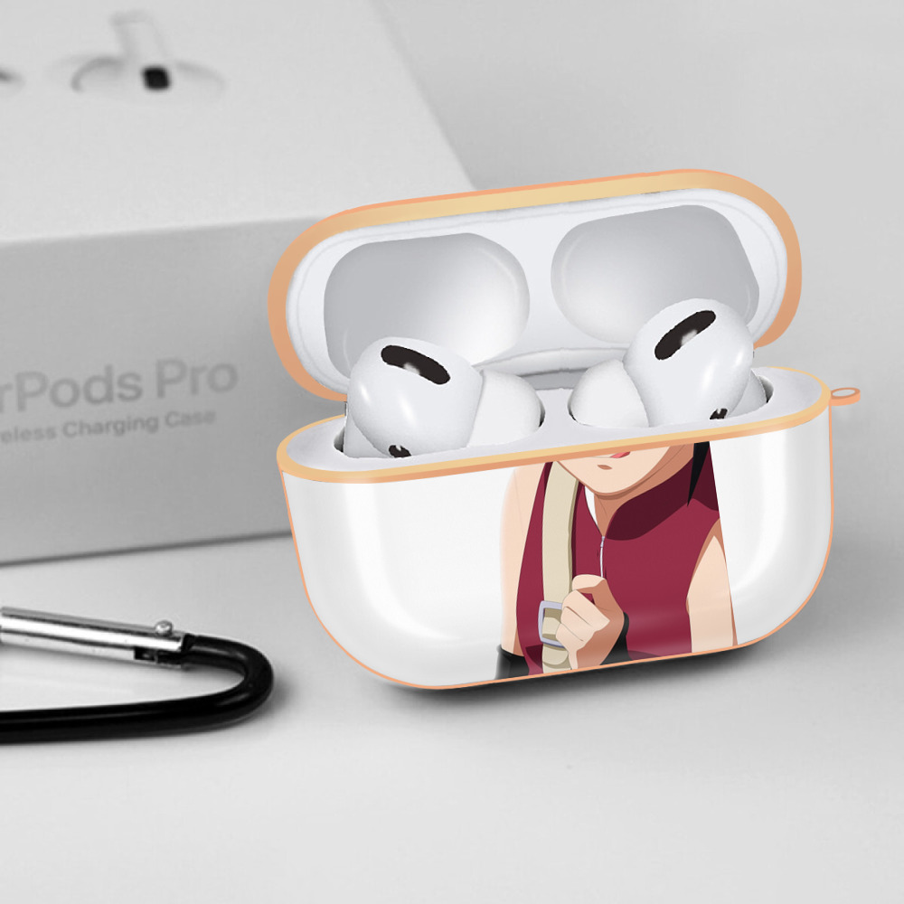 NARUTO -ナルト- うちは サラダ Uchiha Sarada 【AirPods Pro用】ハードシェル保護ケース｜耐衝撃・防指紋・カラビナ付き商品仕様