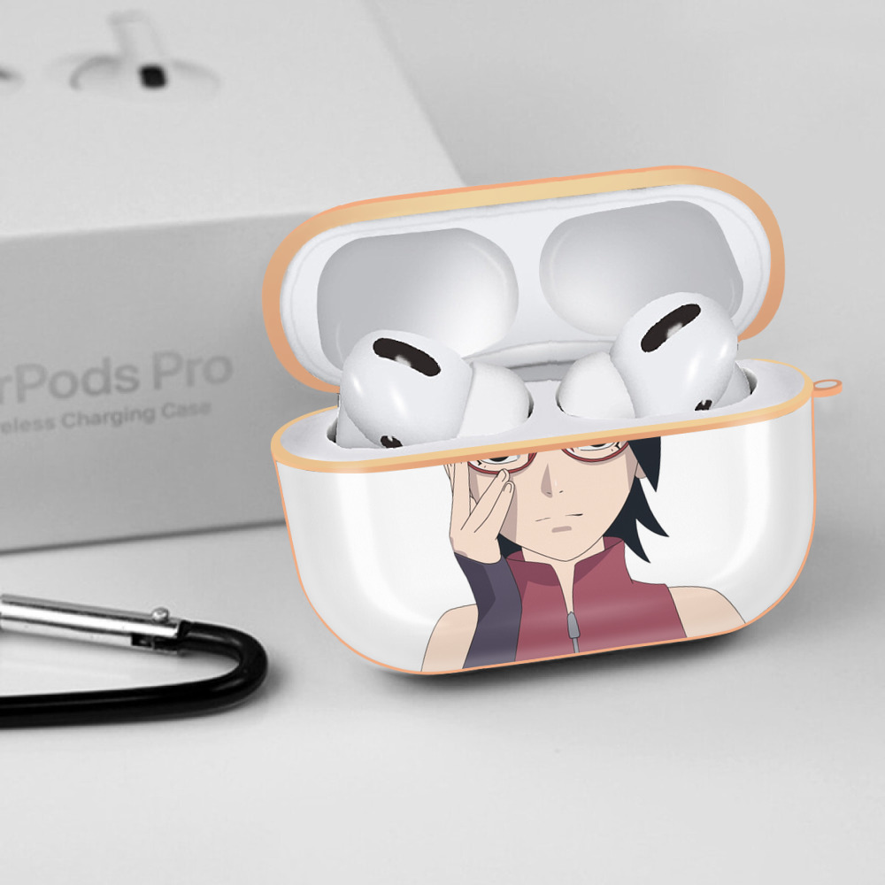 NARUTO -ナルト- うちは サラダ Uchiha Sarada 【AirPods Pro用】ハードシェル保護ケース｜耐衝撃・防指紋・カラビナ付き商品仕様