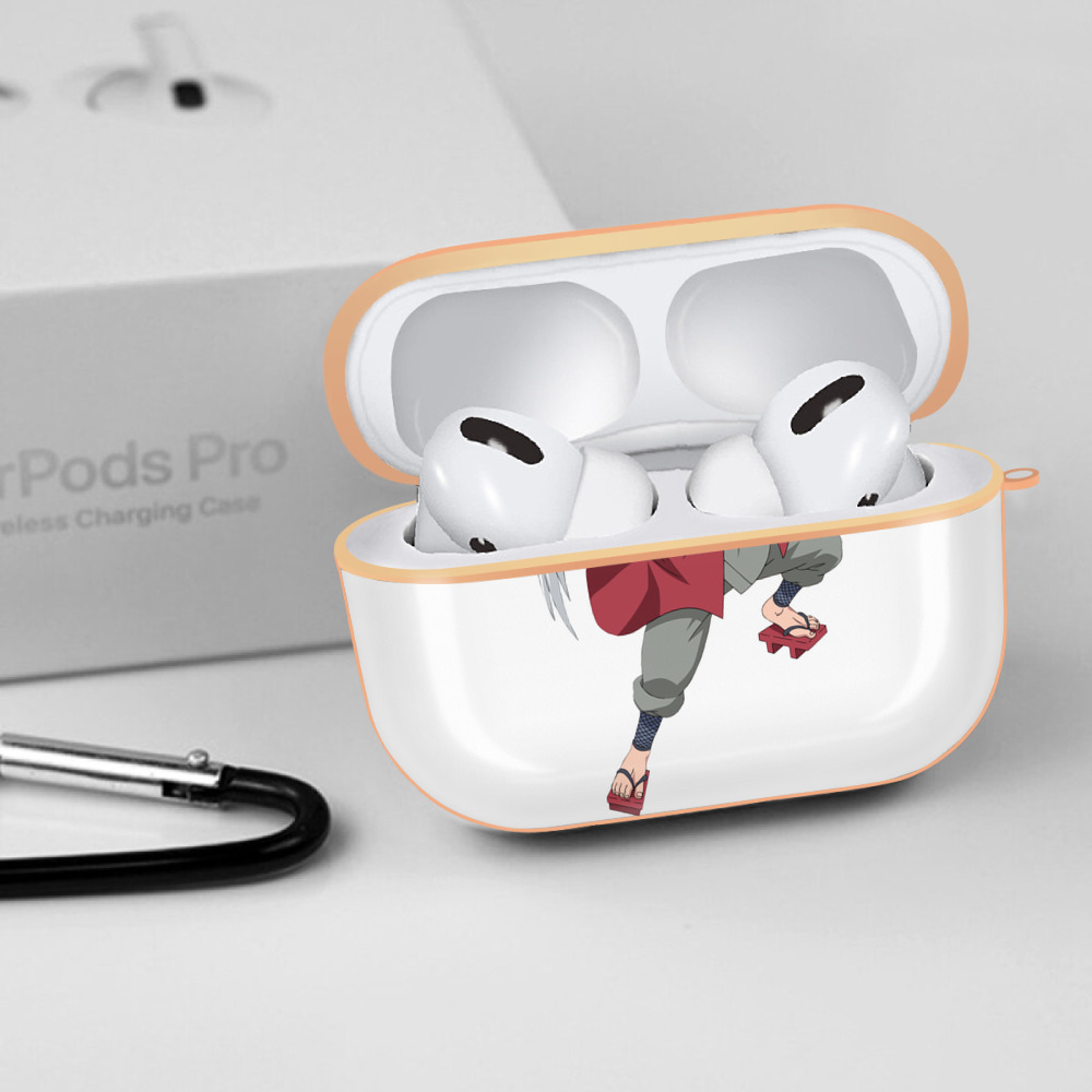 NARUTO -ナルト- 自来也（じらいや） Jiraiya 【AirPods Pro用】ハードシェル保護ケース｜耐衝撃・防指紋・カラビナ付き商品仕様