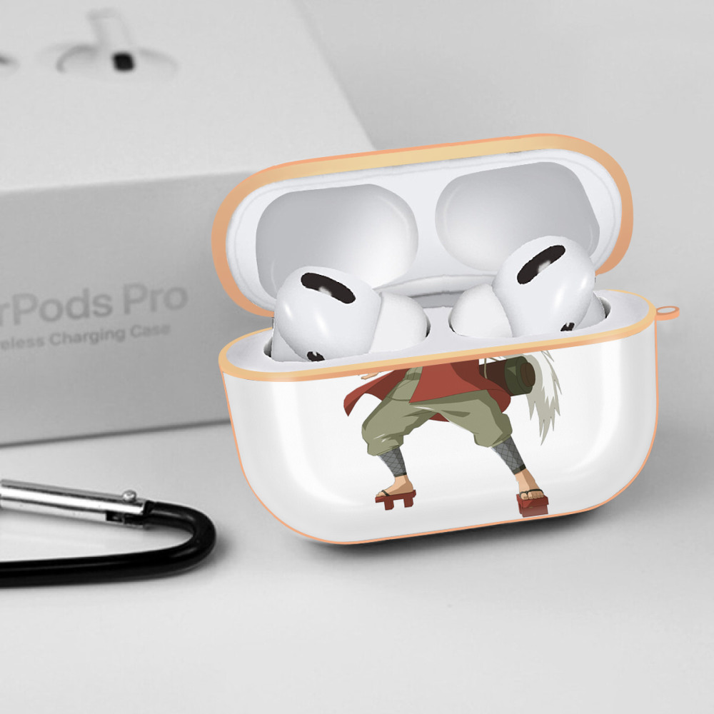 NARUTO -ナルト- 自来也（じらいや） Jiraiya 【AirPods Pro用】ハードシェル保護ケース｜耐衝撃・防指紋・カラビナ付き商品仕様