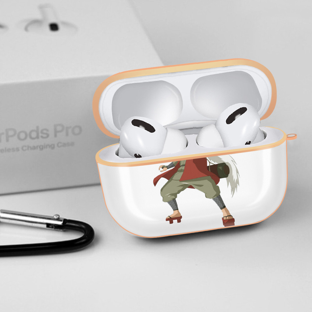 NARUTO -ナルト- 自来也（じらいや） Jiraiya 【AirPods Pro用】ハードシェル保護ケース｜耐衝撃・防指紋・カラビナ付き商品仕様