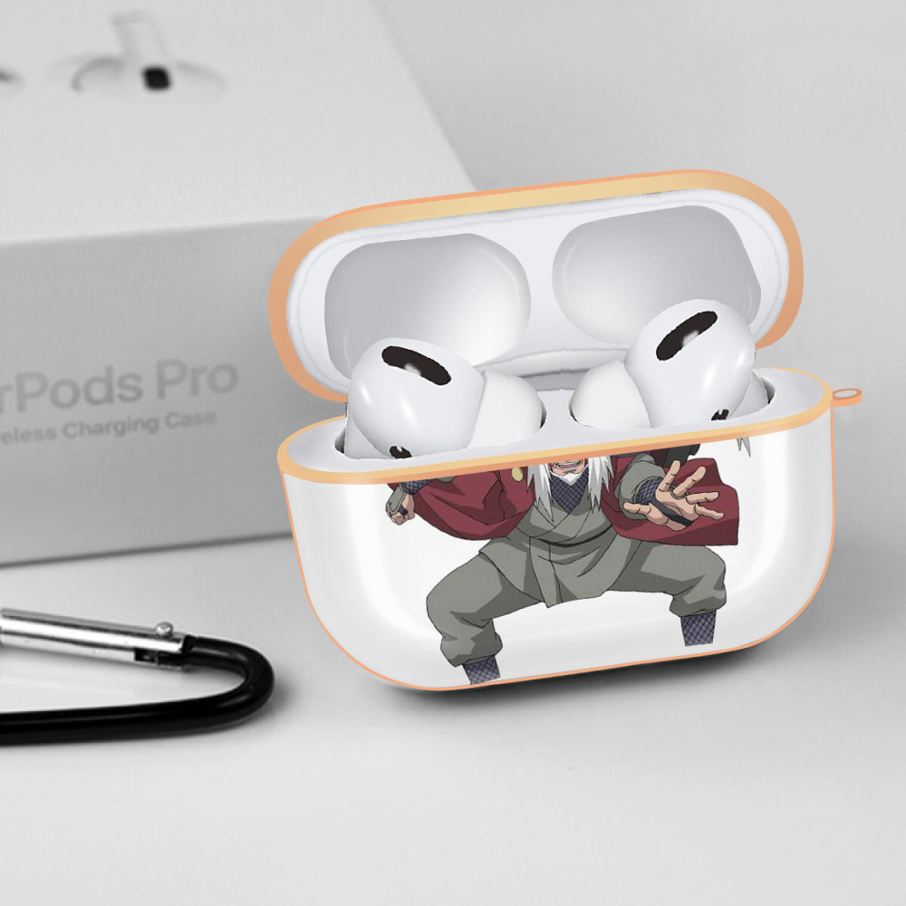 NARUTO -ナルト- 自来也（じらいや） Jiraiya 【AirPods Pro用】ハードシェル保護ケース｜耐衝撃・防指紋・カラビナ付き商品仕様