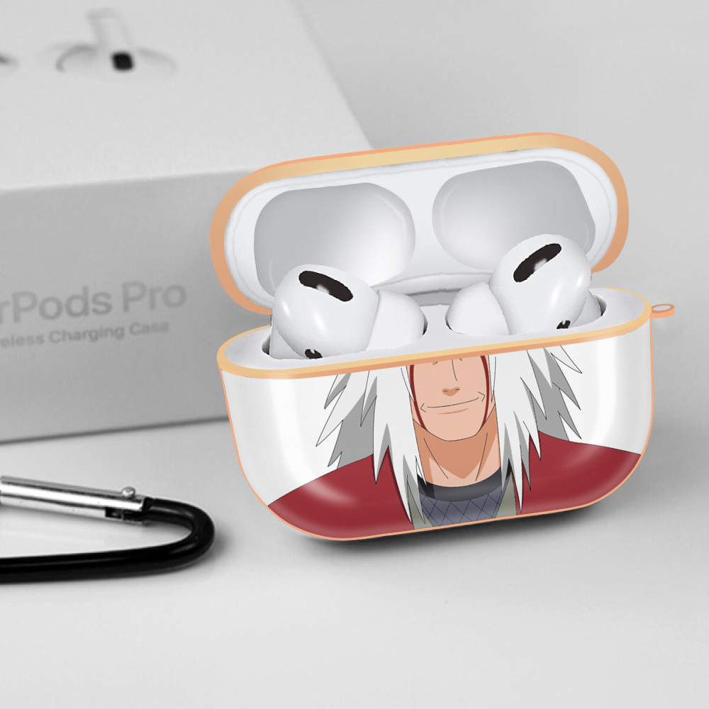 NARUTO -ナルト- 自来也（じらいや） Jiraiya 【AirPods Pro用】ハードシェル保護ケース｜耐衝撃・防指紋・カラビナ付き商品仕様