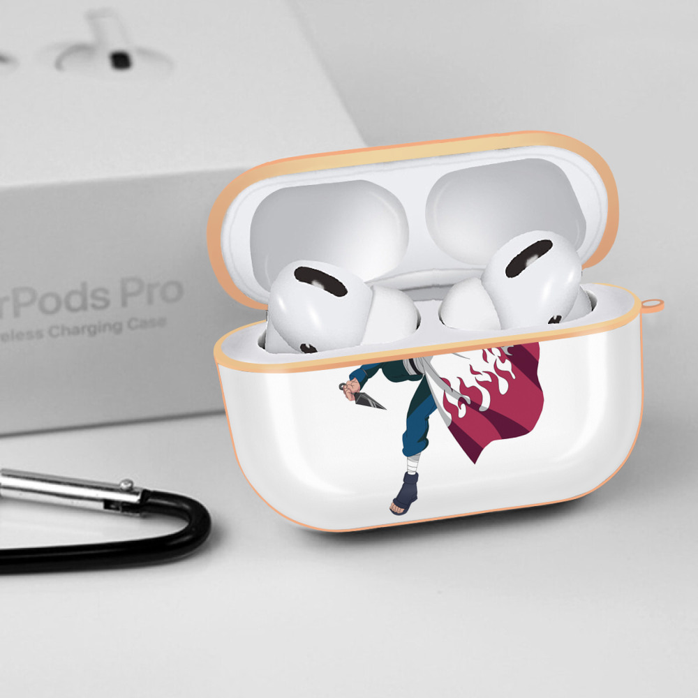 NARUTO -ナルト- 波風 ミナト Namikaze Minato 【AirPods Pro用】ハードシェル保護ケース｜耐衝撃・防指紋・カラビナ付き商品仕様