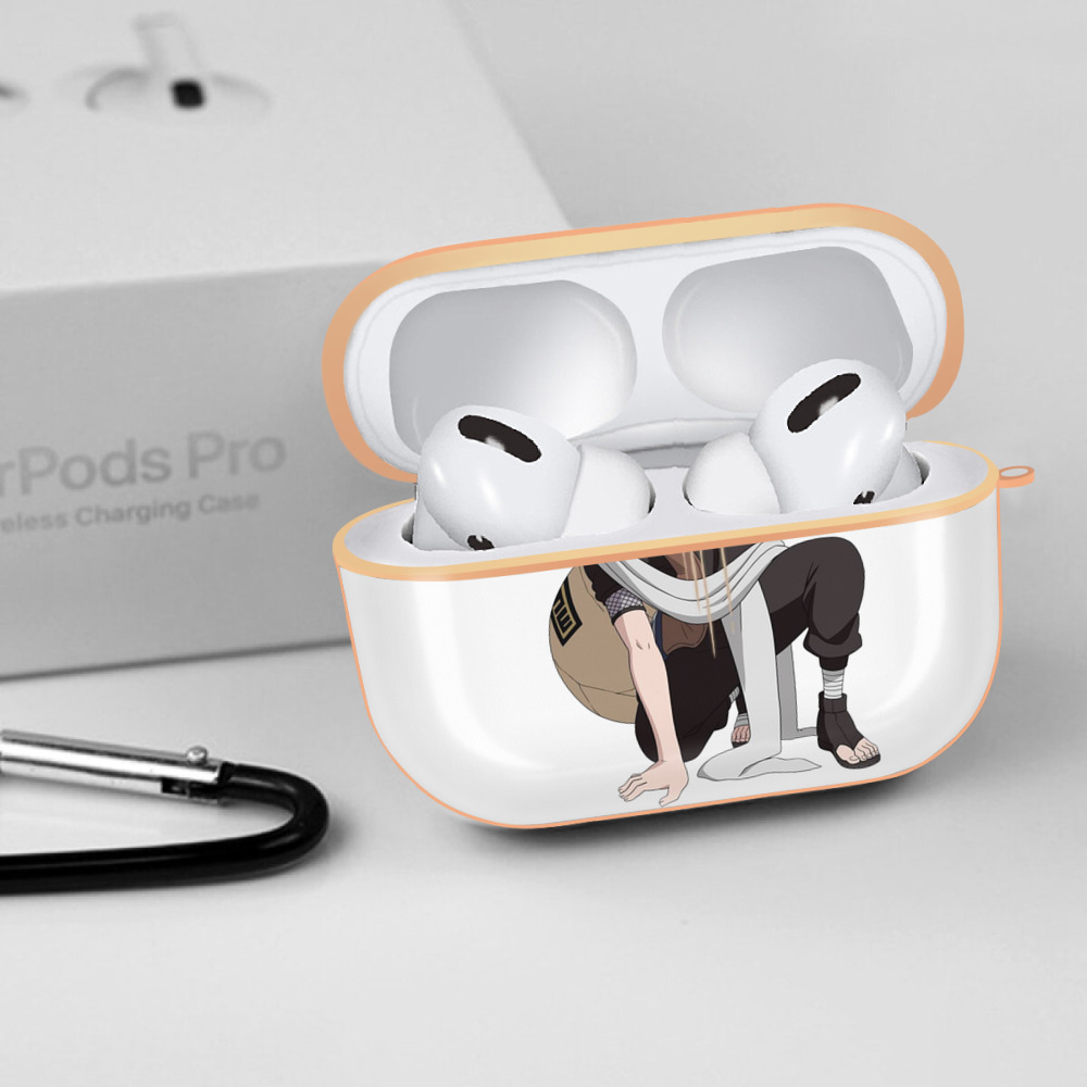NARUTO -ナルト- ガアラ Gaara 【AirPods Pro用】ハードシェル保護ケース｜耐衝撃・防指紋・カラビナ付き商品仕様